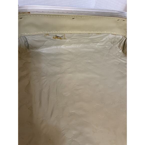 Vtg Blue Luggage Suitcase Mid-Century Hard Shell No Keys - Picture 14 of 16